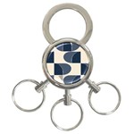 A Minimalist Pattern With Simple Lines And Shapes, Creating A Clean And Modern Aesthetic 04 3-Ring Key Chain