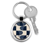 A Minimalist Pattern With Simple Lines And Shapes, Creating A Clean And Modern Aesthetic 04 Key Chain (Round)