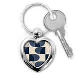 A Minimalist Pattern With Simple Lines And Shapes, Creating A Clean And Modern Aesthetic 04 Key Chain (Heart)