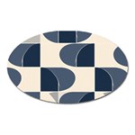 A Minimalist Pattern With Simple Lines And Shapes, Creating A Clean And Modern Aesthetic 04 Oval Magnet