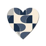 A Minimalist Pattern With Simple Lines And Shapes, Creating A Clean And Modern Aesthetic 04 Heart Magnet