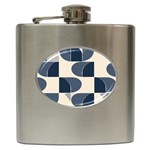 A Minimalist Pattern With Simple Lines And Shapes, Creating A Clean And Modern Aesthetic 04 Hip Flask (6 oz)