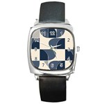 A Minimalist Pattern With Simple Lines And Shapes, Creating A Clean And Modern Aesthetic 04 Square Metal Watch