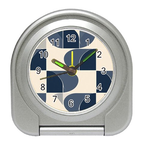 A Minimalist Pattern With Simple Lines And Shapes, Creating A Clean And Modern Aesthetic 04 Travel Alarm Clock from ArtsNow.com Front