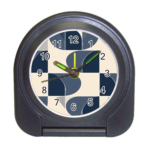 A Minimalist Pattern With Simple Lines And Shapes, Creating A Clean And Modern Aesthetic 04 Travel Alarm Clock from ArtsNow.com Front