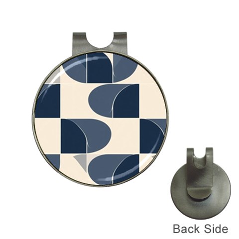 A Minimalist Pattern With Simple Lines And Shapes, Creating A Clean And Modern Aesthetic 04 Hat Clips with Golf Markers from ArtsNow.com Front