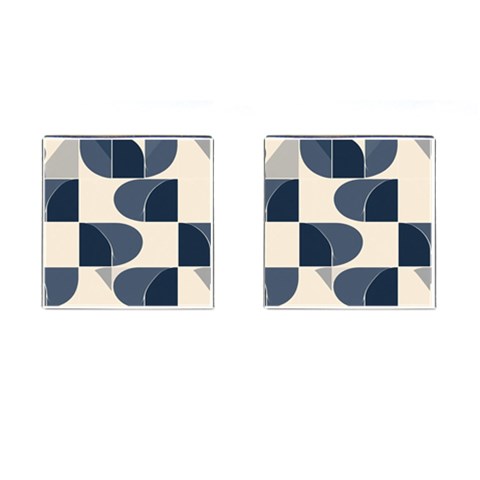 A Minimalist Pattern With Simple Lines And Shapes, Creating A Clean And Modern Aesthetic 04 Cufflinks (Square) from ArtsNow.com Front(Pair)