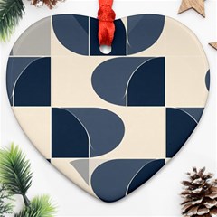 A Minimalist Pattern With Simple Lines And Shapes, Creating A Clean And Modern Aesthetic 04 Heart Ornament (Two Sides) from ArtsNow.com Front