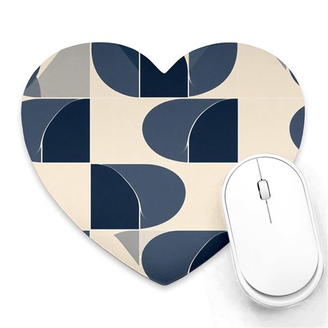 A Minimalist Pattern With Simple Lines And Shapes, Creating A Clean And Modern Aesthetic 04 Heart Mousepad from ArtsNow.com Front