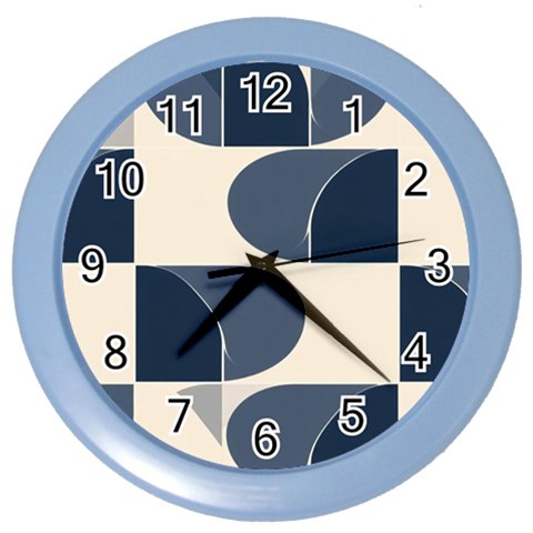 A Minimalist Pattern With Simple Lines And Shapes, Creating A Clean And Modern Aesthetic 04 Color Wall Clock from ArtsNow.com Front