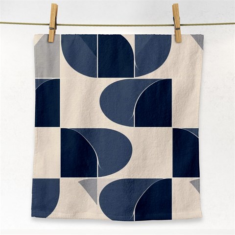 A Minimalist Pattern With Simple Lines And Shapes, Creating A Clean And Modern Aesthetic 04 Face Towel from ArtsNow.com Front