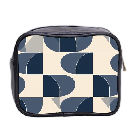 A Minimalist Pattern With Simple Lines And Shapes, Creating A Clean And Modern Aesthetic 04 Mini Toiletries Bag (Two Sides) from ArtsNow.com Back