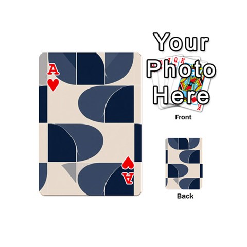 Ace A Minimalist Pattern With Simple Lines And Shapes, Creating A Clean And Modern Aesthetic 04 Playing Cards 54 Designs (Mini) from ArtsNow.com Front - HeartA