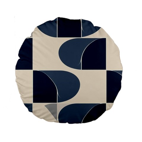 A Minimalist Pattern With Simple Lines And Shapes, Creating A Clean And Modern Aesthetic 04 Standard 15  Premium Round Cushions from ArtsNow.com Back