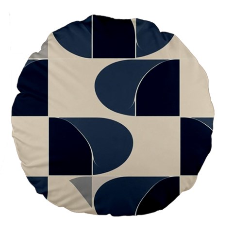 A Minimalist Pattern With Simple Lines And Shapes, Creating A Clean And Modern Aesthetic 04 Large 18  Premium Round Cushions from ArtsNow.com Front