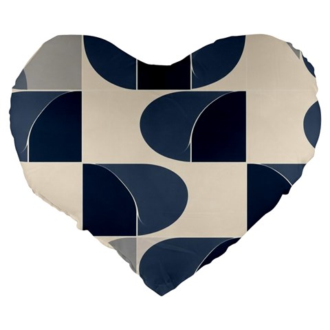 A Minimalist Pattern With Simple Lines And Shapes, Creating A Clean And Modern Aesthetic 04 Large 19  Premium Heart Shape Cushions from ArtsNow.com Back