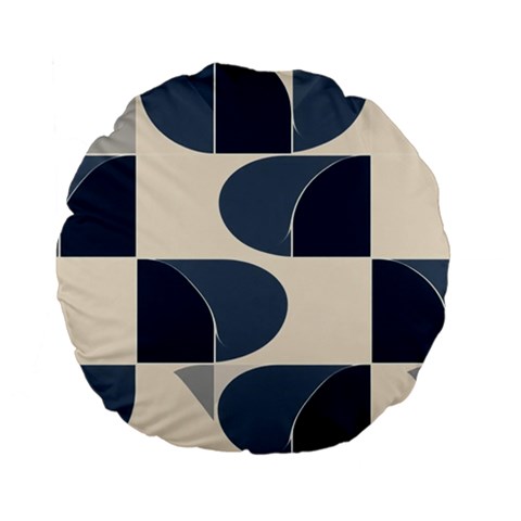 A Minimalist Pattern With Simple Lines And Shapes, Creating A Clean And Modern Aesthetic 04 Standard 15  Premium Flano Round Cushions from ArtsNow.com Back