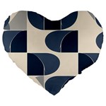 A Minimalist Pattern With Simple Lines And Shapes, Creating A Clean And Modern Aesthetic 04 Large 19  Premium Flano Heart Shape Cushions