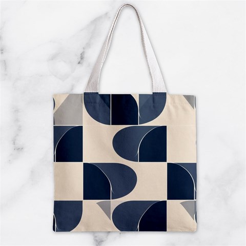 A Minimalist Pattern With Simple Lines And Shapes, Creating A Clean And Modern Aesthetic 04 Zipper Grocery Tote Bag from ArtsNow.com Back