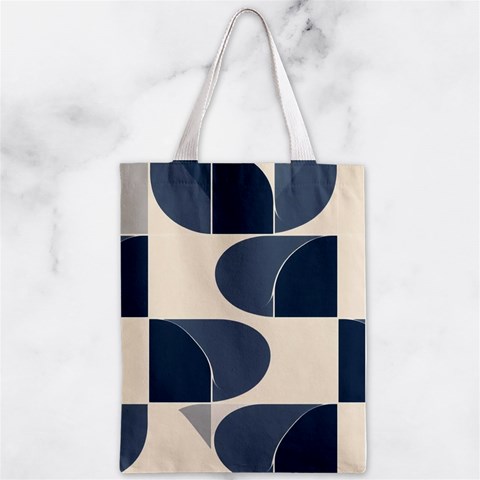 A Minimalist Pattern With Simple Lines And Shapes, Creating A Clean And Modern Aesthetic 04 Zipper Classic Tote Bag from ArtsNow.com Back