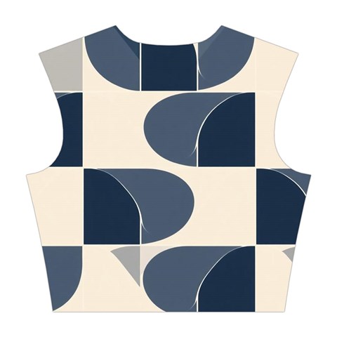 A Minimalist Pattern With Simple Lines And Shapes, Creating A Clean And Modern Aesthetic 04 Cotton Crop Top from ArtsNow.com Back