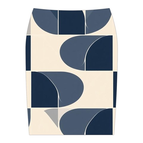 A Minimalist Pattern With Simple Lines And Shapes, Creating A Clean And Modern Aesthetic 04 Midi Wrap Pencil Skirt from ArtsNow.com Back