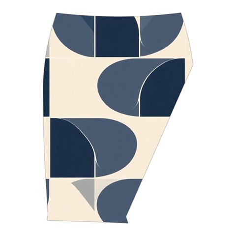 A Minimalist Pattern With Simple Lines And Shapes, Creating A Clean And Modern Aesthetic 04 Midi Wrap Pencil Skirt from ArtsNow.com  Front Right 