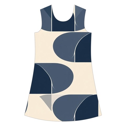 A Minimalist Pattern With Simple Lines And Shapes, Creating A Clean And Modern Aesthetic 04 Kids  Short Sleeve Velvet Dress from ArtsNow.com Front