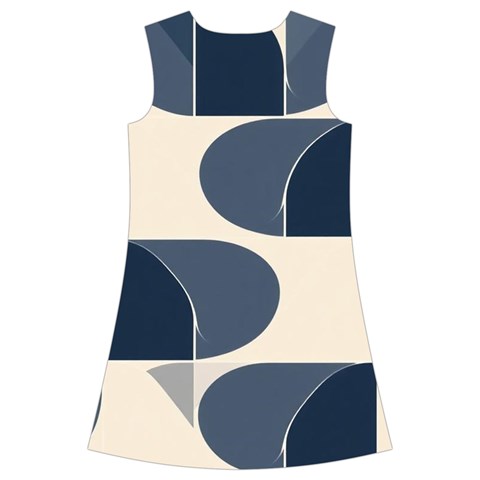 A Minimalist Pattern With Simple Lines And Shapes, Creating A Clean And Modern Aesthetic 04 Kids  Short Sleeve Velvet Dress from ArtsNow.com Back