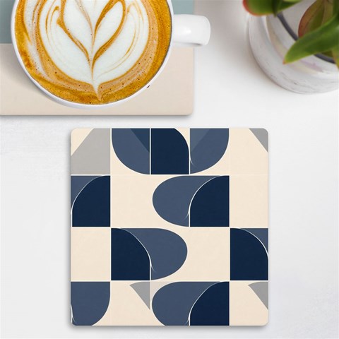 A Minimalist Pattern With Simple Lines And Shapes, Creating A Clean And Modern Aesthetic 04 UV Print Square Tile Coaster  from ArtsNow.com Front