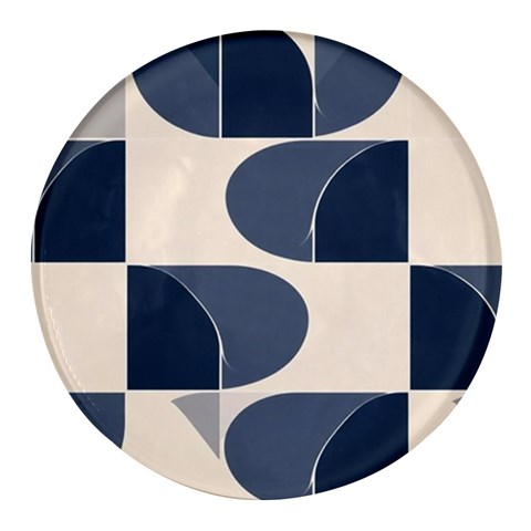 A Minimalist Pattern With Simple Lines And Shapes, Creating A Clean And Modern Aesthetic 04 Round Glass Fridge Magnet (4 pack) from ArtsNow.com Front