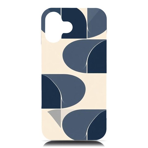 A Minimalist Pattern With Simple Lines And Shapes, Creating A Clean And Modern Aesthetic 04 iPhone 16 Plus Black UV Print PC Hardshell Case from ArtsNow.com Front