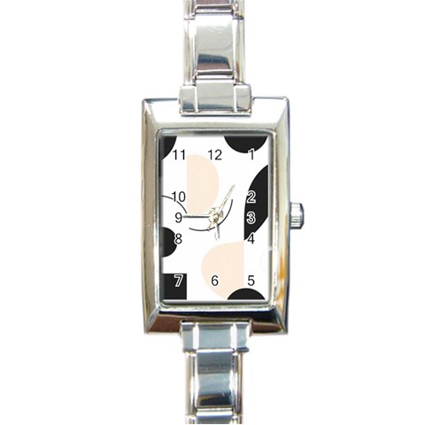 A Minimalist Pattern With Simple Lines And Shapes, Creating A Clean And Modern Aesthetic 05 Rectangle Italian Charm Watch from ArtsNow.com Front