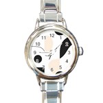 A Minimalist Pattern With Simple Lines And Shapes, Creating A Clean And Modern Aesthetic 05 Round Italian Charm Watch