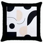 A Minimalist Pattern With Simple Lines And Shapes, Creating A Clean And Modern Aesthetic 05 Throw Pillow Case (Black)