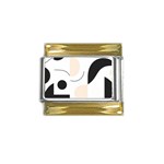 A Minimalist Pattern With Simple Lines And Shapes, Creating A Clean And Modern Aesthetic 05 Gold Trim Italian Charm (9mm)