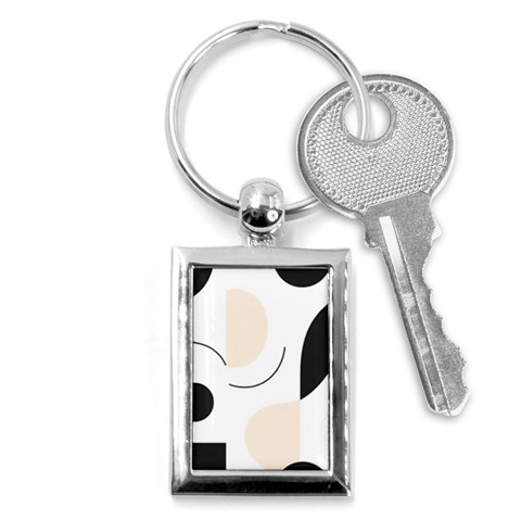 A Minimalist Pattern With Simple Lines And Shapes, Creating A Clean And Modern Aesthetic 05 Key Chain (Rectangle) from ArtsNow.com Front