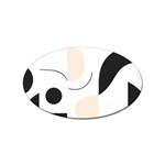 A Minimalist Pattern With Simple Lines And Shapes, Creating A Clean And Modern Aesthetic 05 Sticker (Oval)