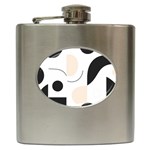 A Minimalist Pattern With Simple Lines And Shapes, Creating A Clean And Modern Aesthetic 05 Hip Flask (6 oz)