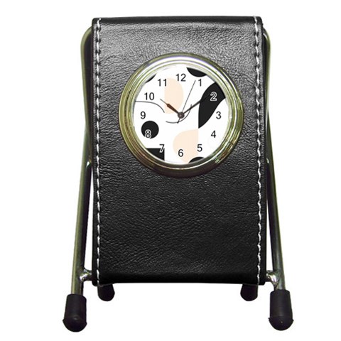 A Minimalist Pattern With Simple Lines And Shapes, Creating A Clean And Modern Aesthetic 05 Pen Holder Desk Clock from ArtsNow.com Front