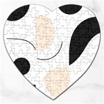 A Minimalist Pattern With Simple Lines And Shapes, Creating A Clean And Modern Aesthetic 05 Jigsaw Puzzle (Heart)