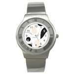 A Minimalist Pattern With Simple Lines And Shapes, Creating A Clean And Modern Aesthetic 05 Stainless Steel Watch