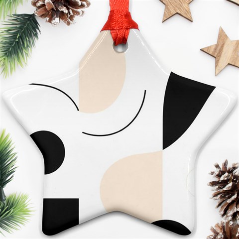 A Minimalist Pattern With Simple Lines And Shapes, Creating A Clean And Modern Aesthetic 05 Star Ornament (Two Sides) from ArtsNow.com Back