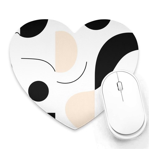 A Minimalist Pattern With Simple Lines And Shapes, Creating A Clean And Modern Aesthetic 05 Heart Mousepad from ArtsNow.com Front