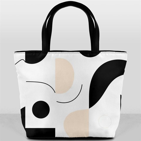 A Minimalist Pattern With Simple Lines And Shapes, Creating A Clean And Modern Aesthetic 05 Bucket Bag from ArtsNow.com Back