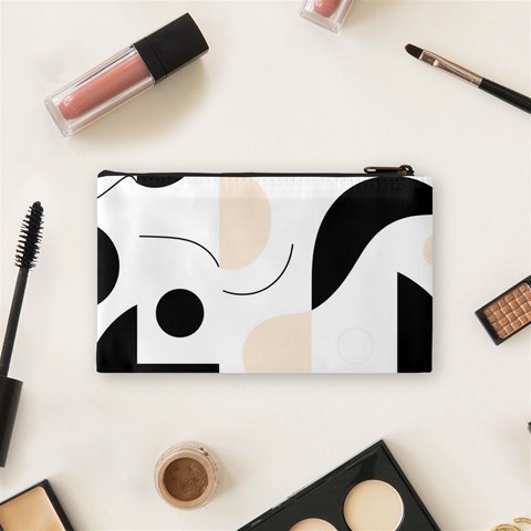 A Minimalist Pattern With Simple Lines And Shapes, Creating A Clean And Modern Aesthetic 05 Cosmetic Bag (Small) from ArtsNow.com Back