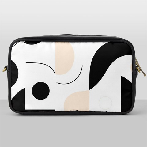 A Minimalist Pattern With Simple Lines And Shapes, Creating A Clean And Modern Aesthetic 05 Toiletries Bag (One Side) from ArtsNow.com Front