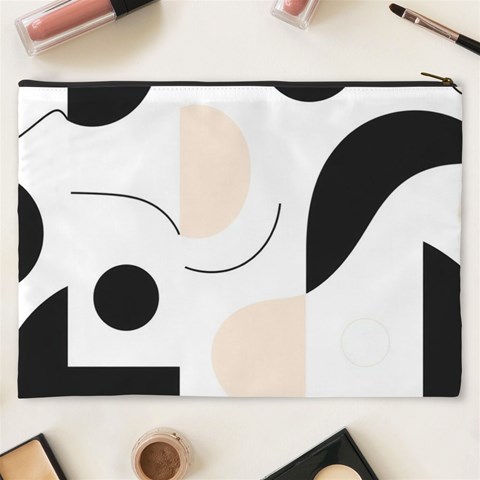 A Minimalist Pattern With Simple Lines And Shapes, Creating A Clean And Modern Aesthetic 05 Cosmetic Bag (XXXL) from ArtsNow.com Back