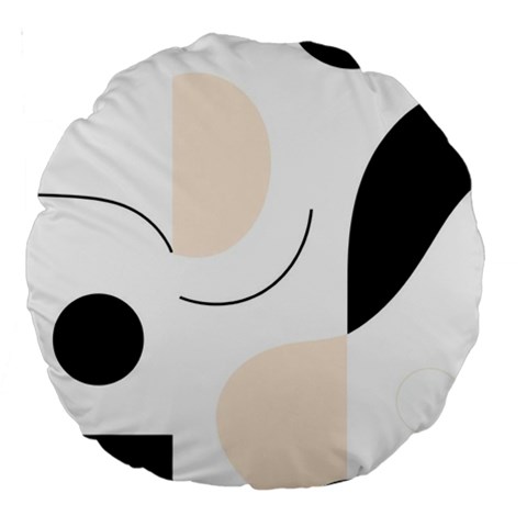 A Minimalist Pattern With Simple Lines And Shapes, Creating A Clean And Modern Aesthetic 05 Large 18  Premium Round Cushions from ArtsNow.com Front