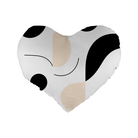 A Minimalist Pattern With Simple Lines And Shapes, Creating A Clean And Modern Aesthetic 05 Standard 16  Premium Heart Shape Cushions from ArtsNow.com Back